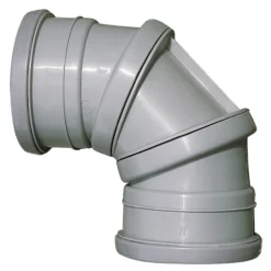 Jotiflex 110mm bend 0-90° dobbelmuffe grå