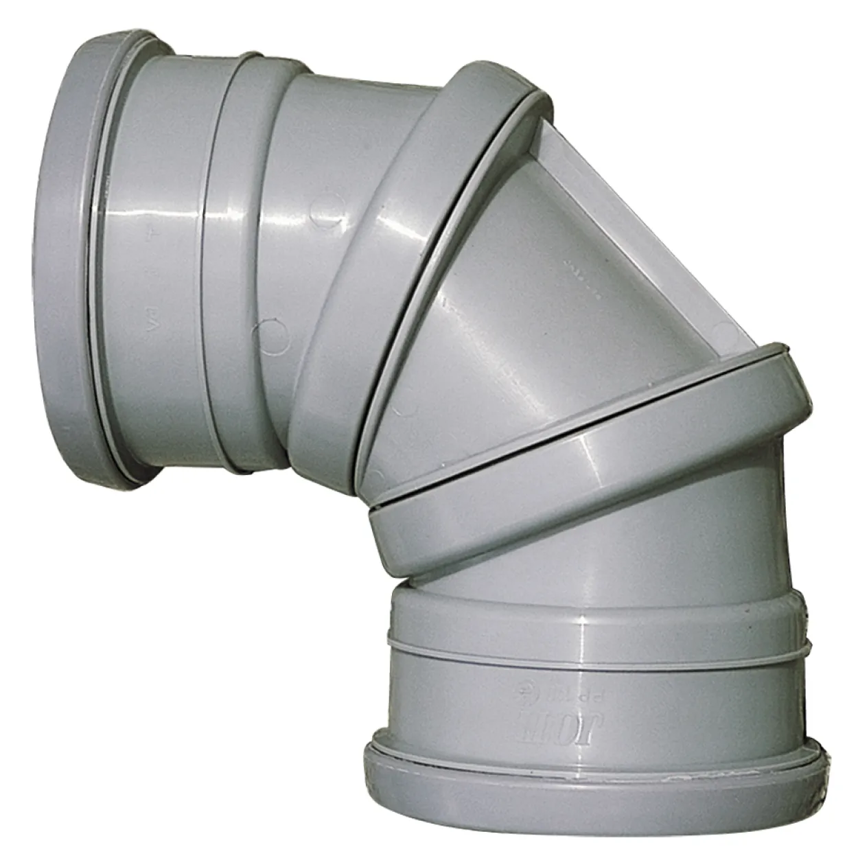 Jotiflex 110mm bend 0-90° dobbelmuffe grå