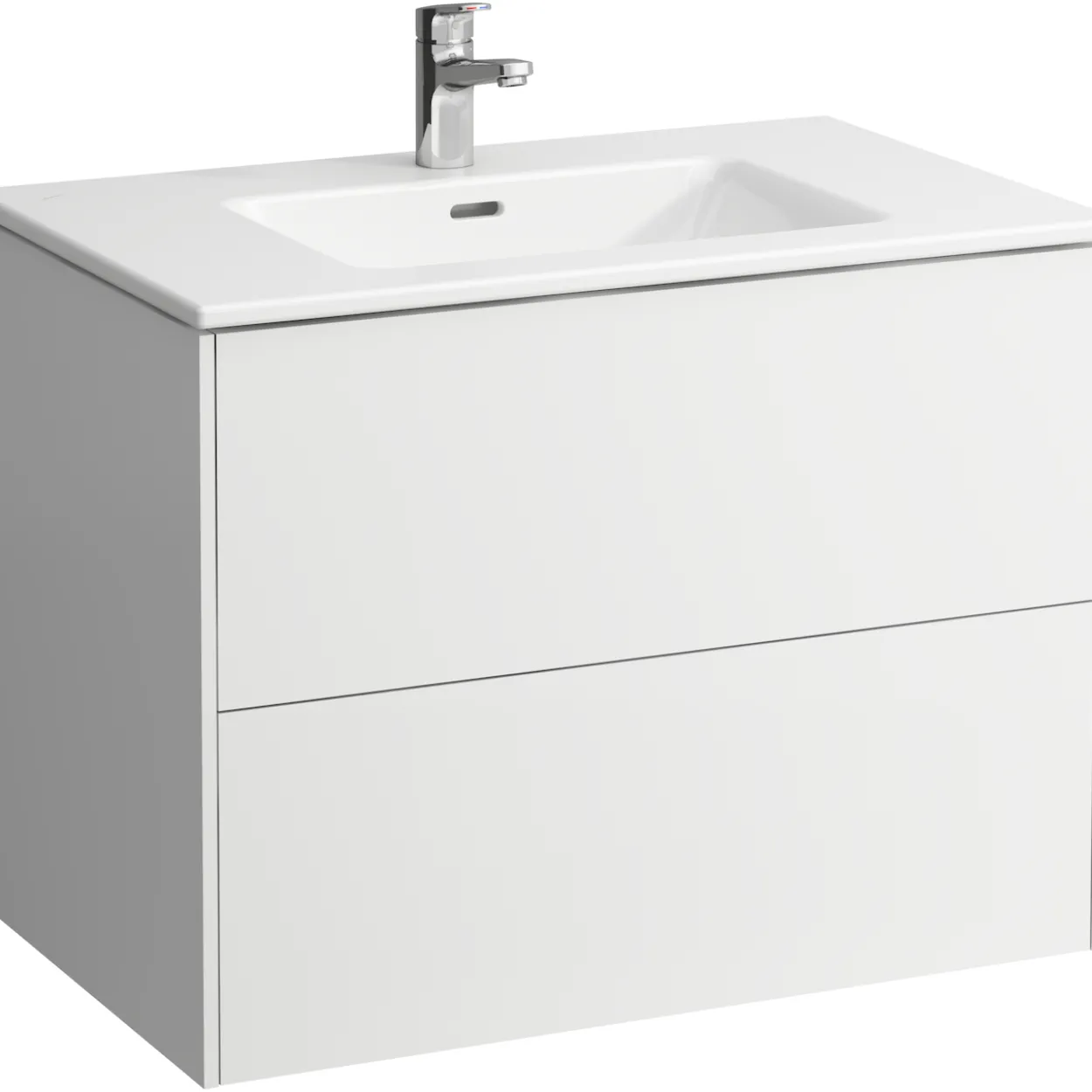 Laufen base møbelpakke 80 cm m/ pro s slim håndvask og 2 skuffer, hvit