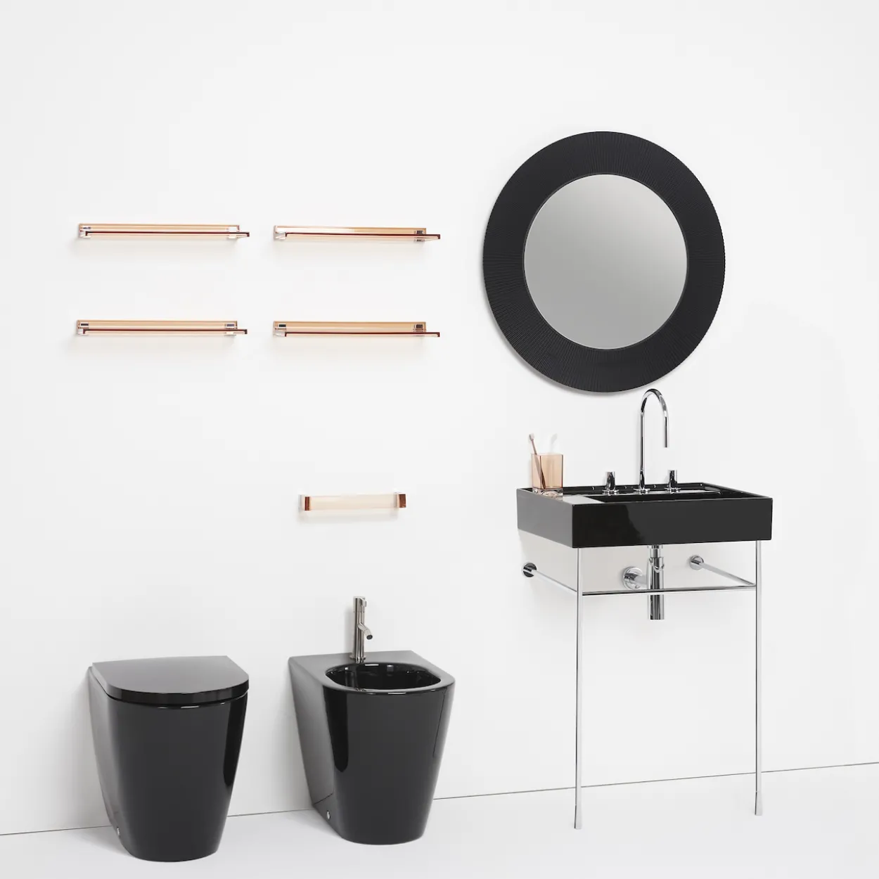 Laufen kartell all saints speil ø 40x780mm svart