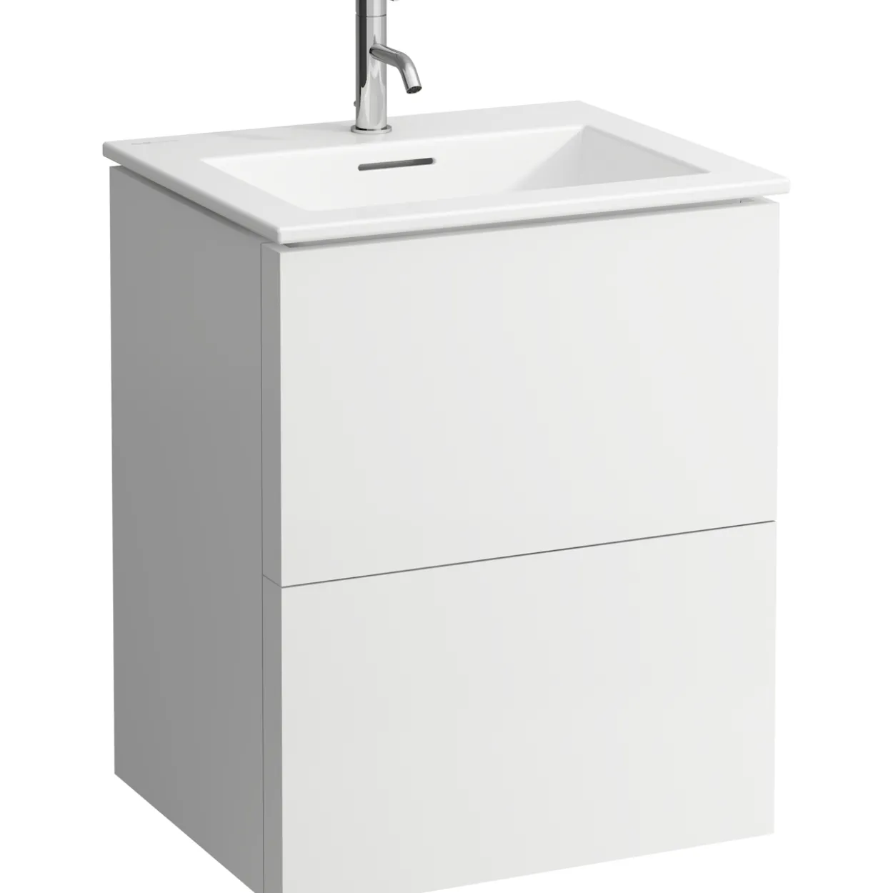 Laufen kartell møbelpakke 60 cm m/ to skuffer hvit matt