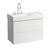 Laufen kartell servantskap 90 cm f/høyrestilt hylle hvit matt