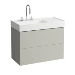 Laufen kartell servantskap 90 cm f/høyrestilt hylle pebble grå