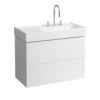 Laufen kartell servantskap 90 cm f/venstrestilt hylle hvit matt