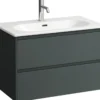 Laufen lua møbelsett 80 cm 2 skuffer trafikkgrå