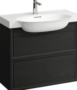 Laufen new classic servantskap 80 cm 2 skuffer sort eik