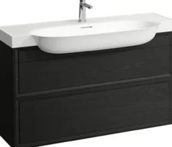 Laufen new classic servantskap 120 cm 2 skuffer sort eik