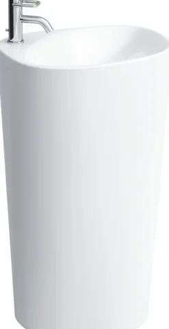 Laufen palomba frittstående servant 52,5x40 cm m/skjult avløp & veggutløp hvit