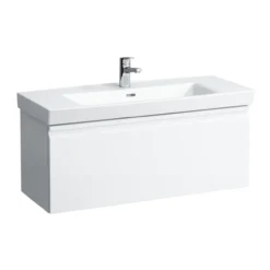 Laufen pro n servantskap 97 cm 1 skuff & plassbesparende vannlås hvit høyglans