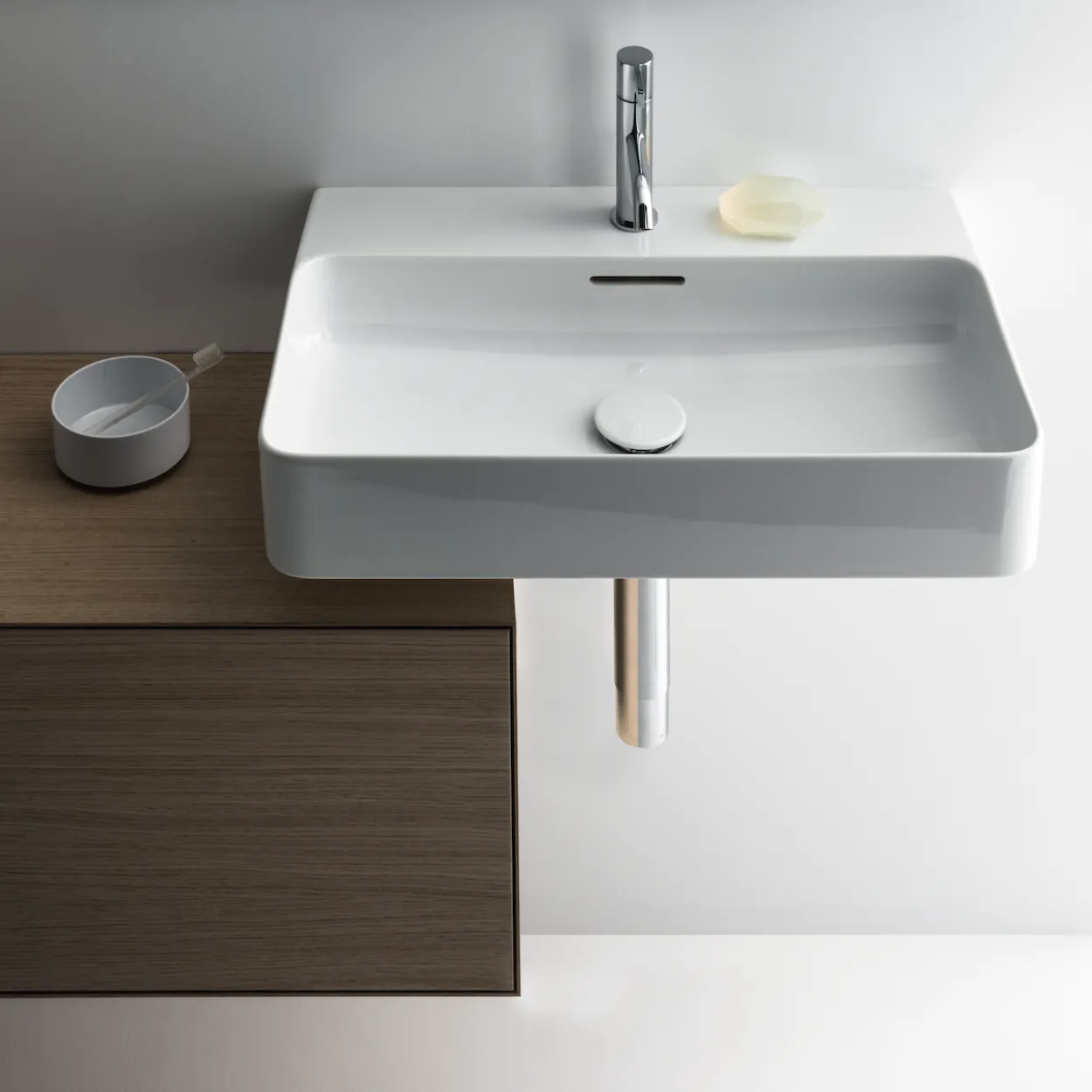 Laufen val saphirkeramik servant 75 cm, hvit
