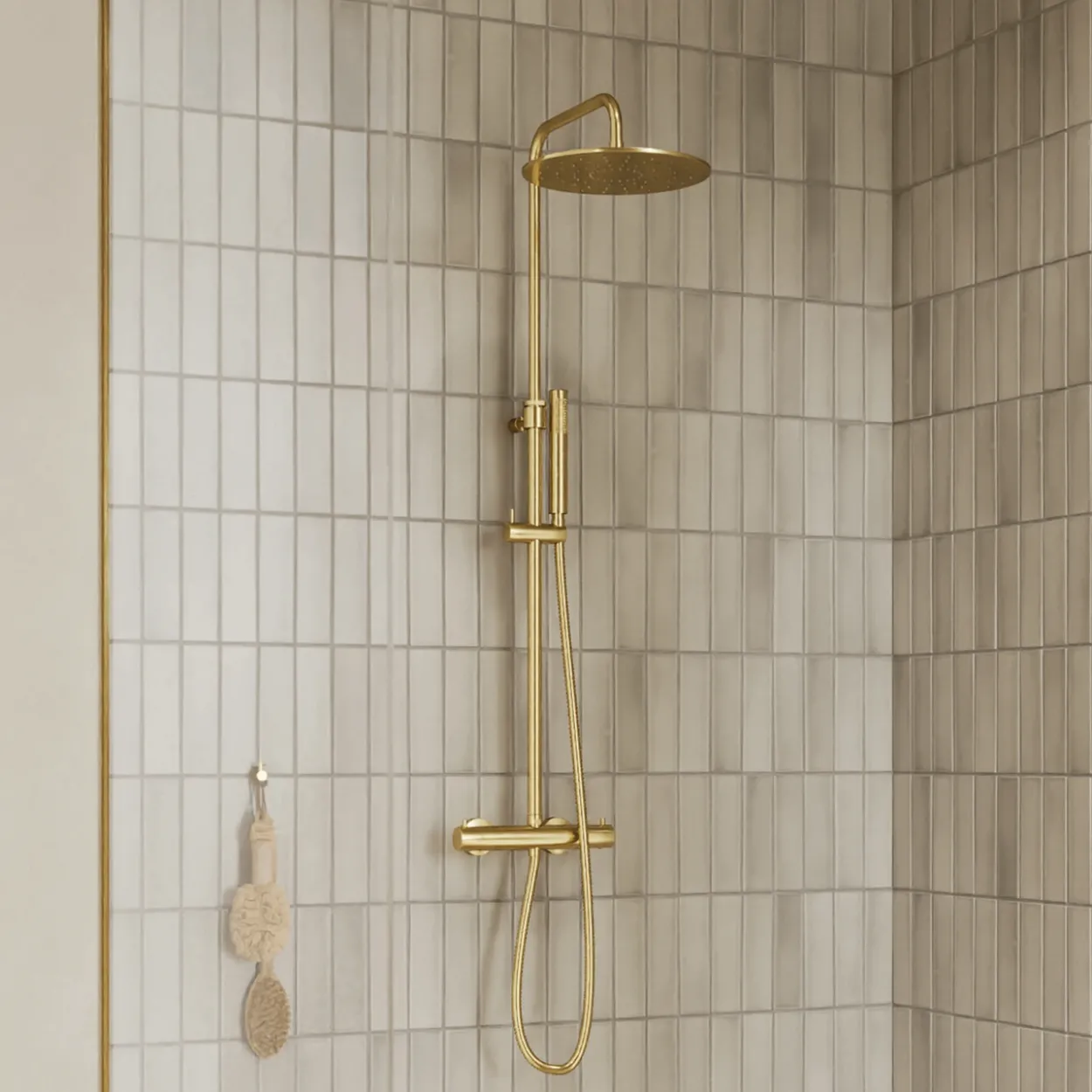 Lavabo argo komplet dusjsett massiv messing