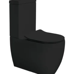 Lavabo glomp rimless gulvstående toalett matt sort