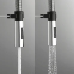 Lavabo kubus 020 kjøkkenarmatur m/uttrekk krom/matt sort
