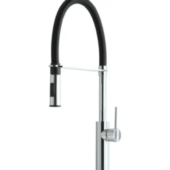 Lavabo kubus 020 kjøkkenarmatur m/uttrekk krom/matt sort
