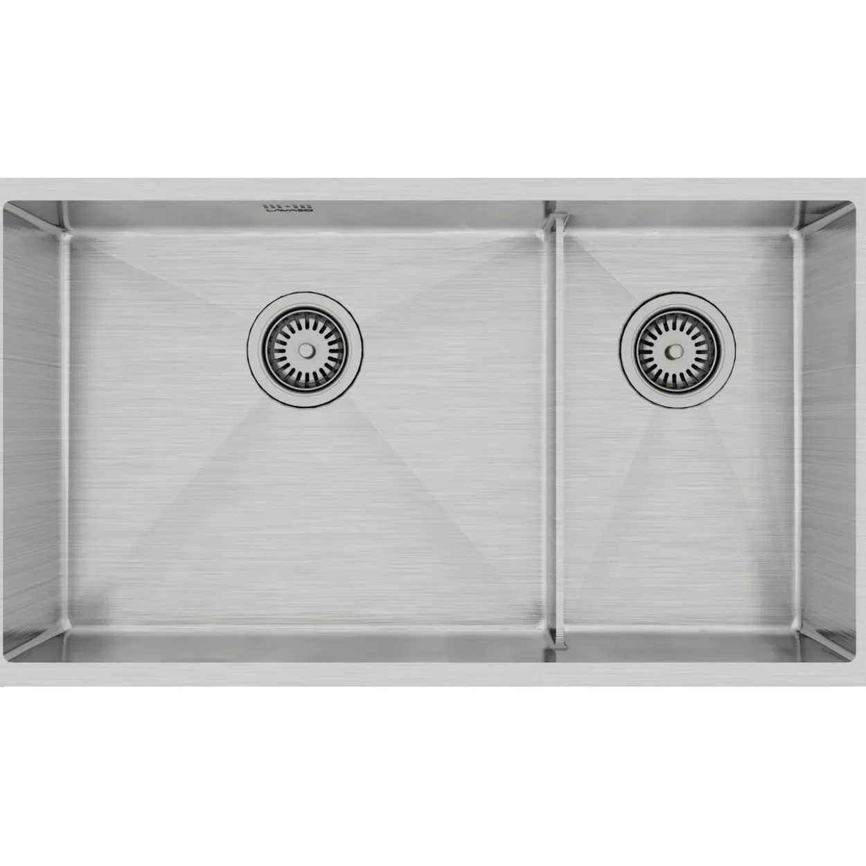 Lavabo kubus 780 soft slim dobbel kjøkkenvask rustfritt stål