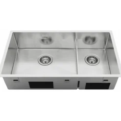 Lavabo kubus 780 soft slim dobbel kjøkkenvask rustfritt stål