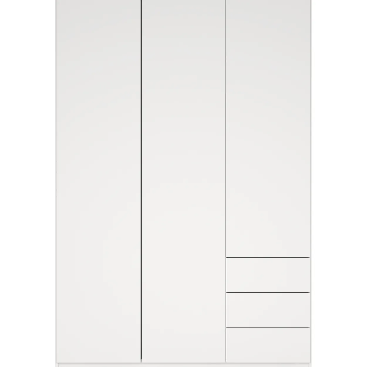 Lind base garderobeskap hvit 117x50x176