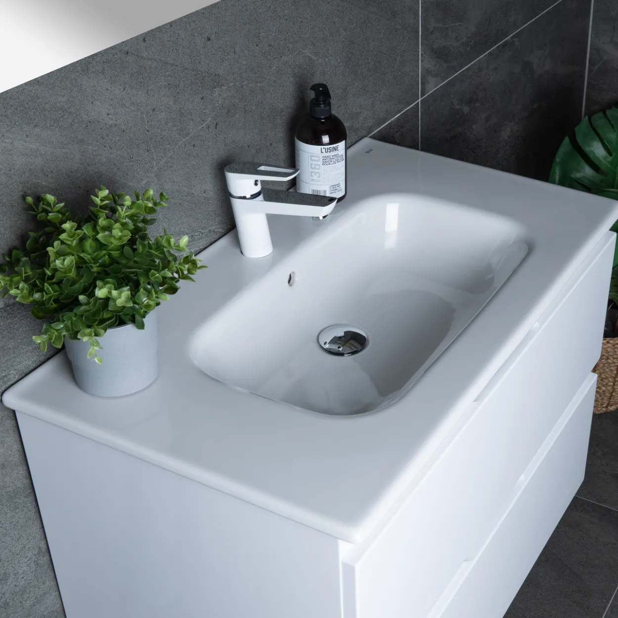 Lind bellevue 80 hvit servantskap
