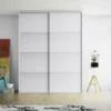 Lind budget skyvedørsfront 102 cm hvit