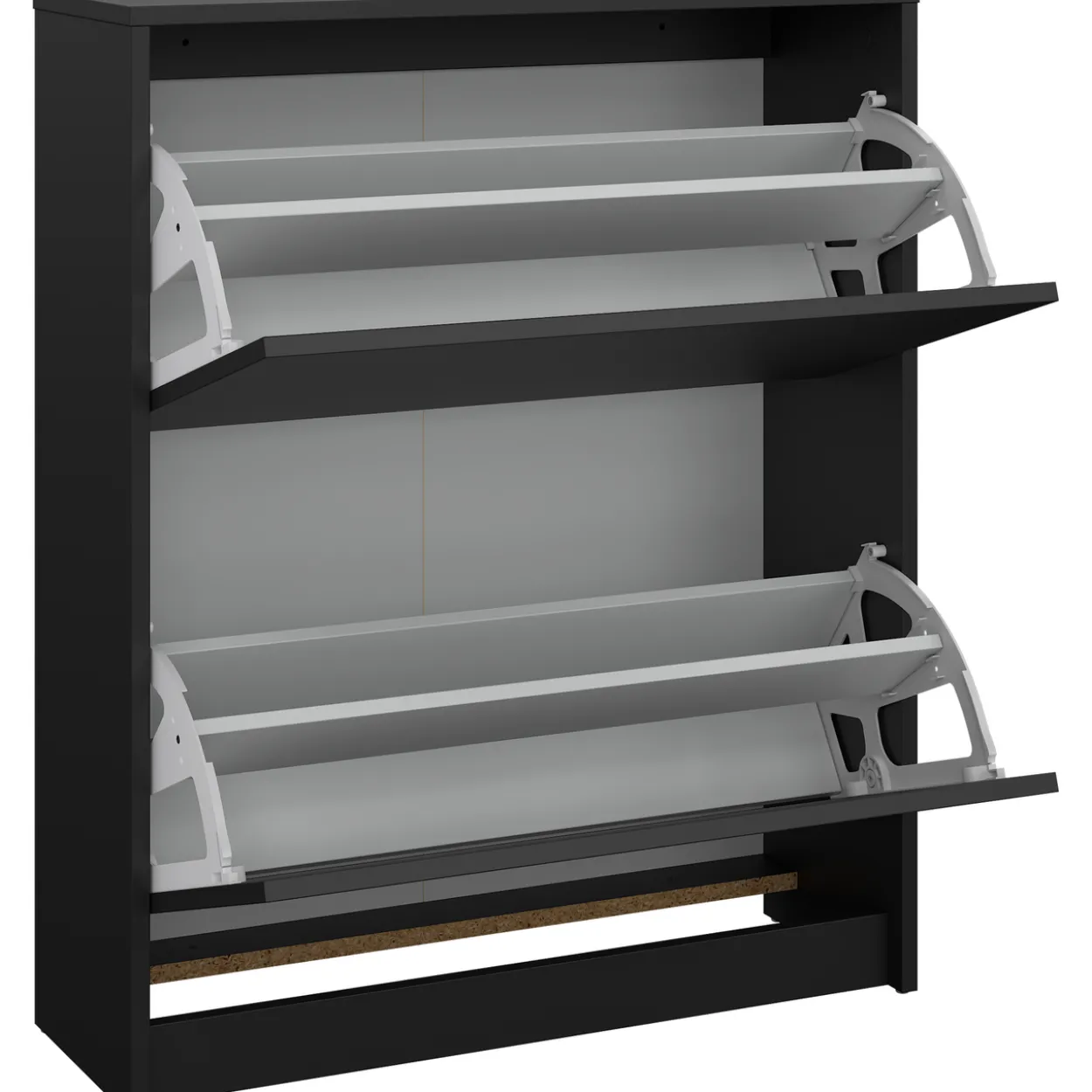 Lind fiora skoskap sort 2 dører 70x24x85