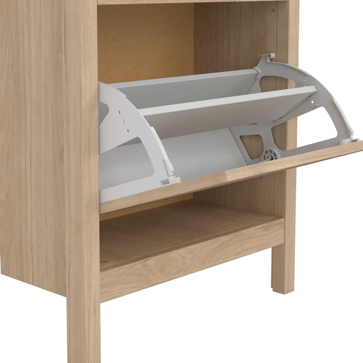 Lind leona skoskap eik 2 dører 54x25x103