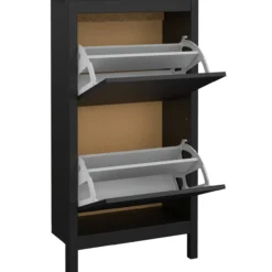 Lind leona skoskap sort 2 dører 54x25x103