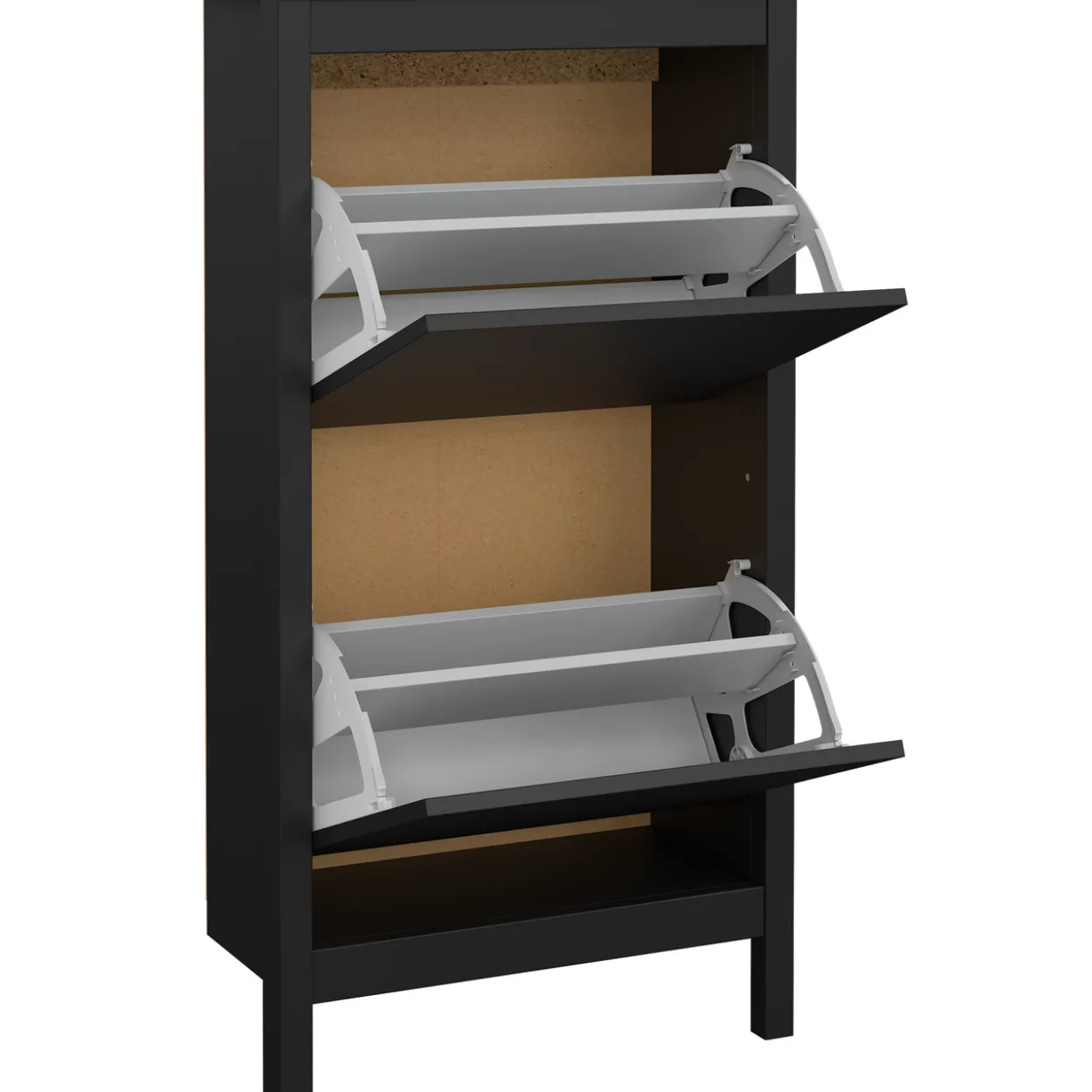 Lind leona skoskap sort 2 dører 54x25x103
