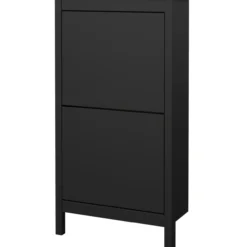 Lind leona skoskap sort 2 dører 54x25x103