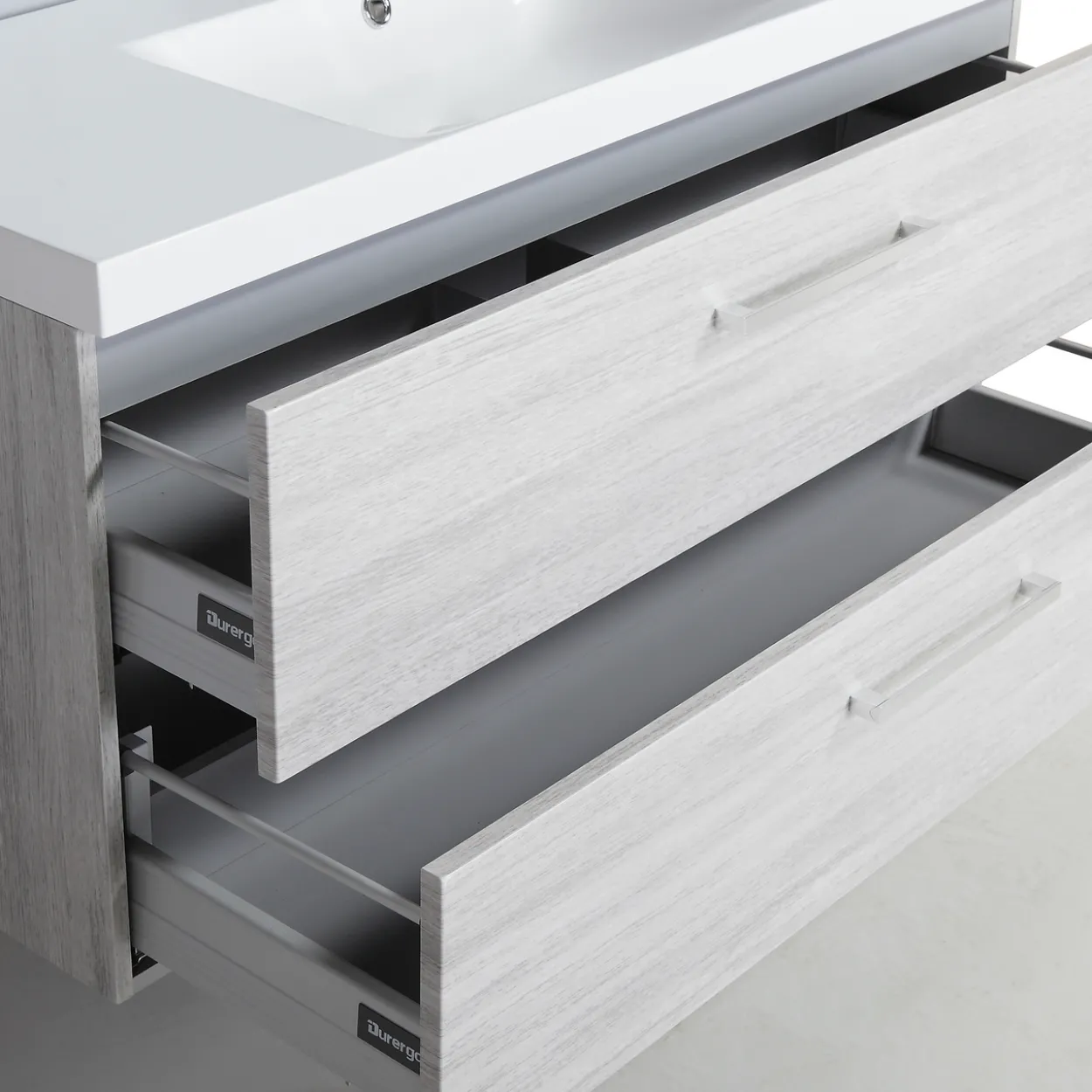 Lind luxury 100 grå baderomsmøbel m/enkel servant & speilskap