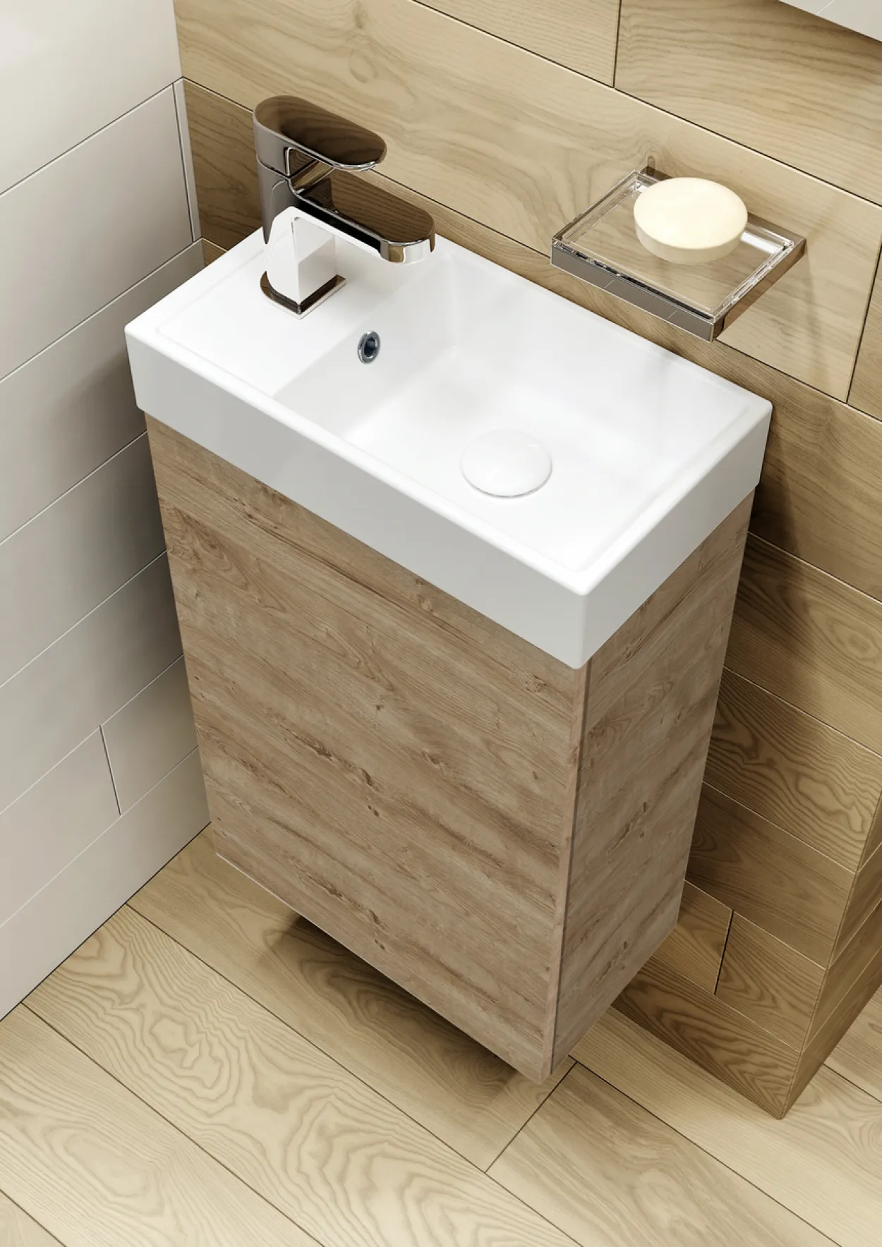 Lind mini 40 baderomsmøbel oak