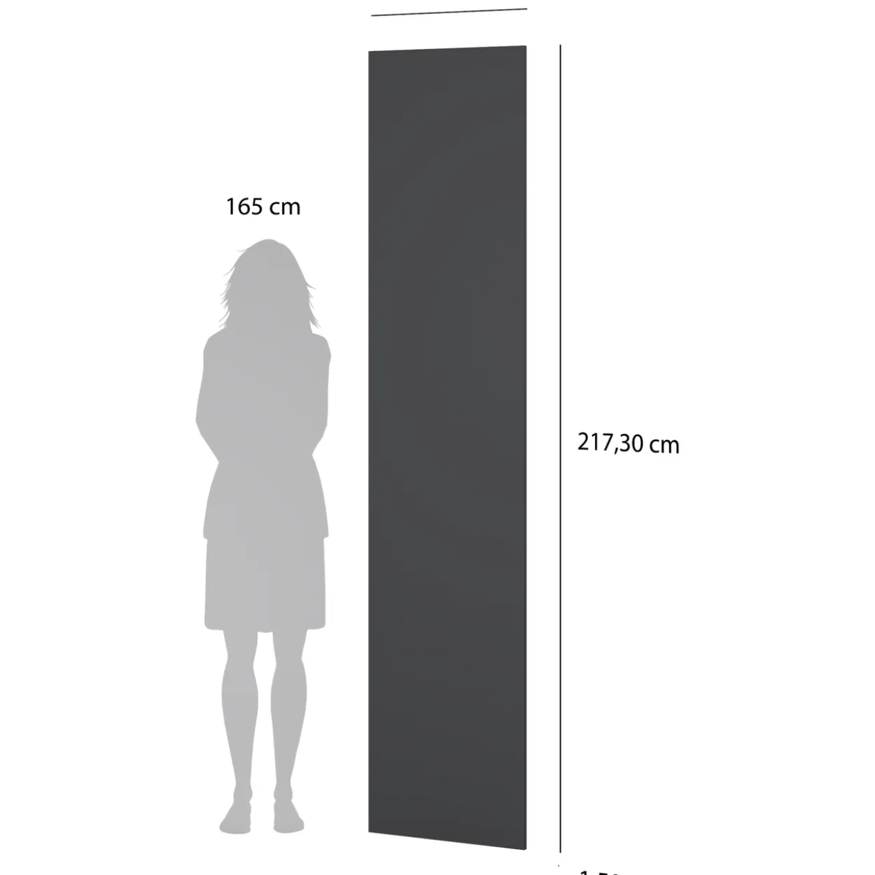 Lind nest dør antrasitt grå 50x220