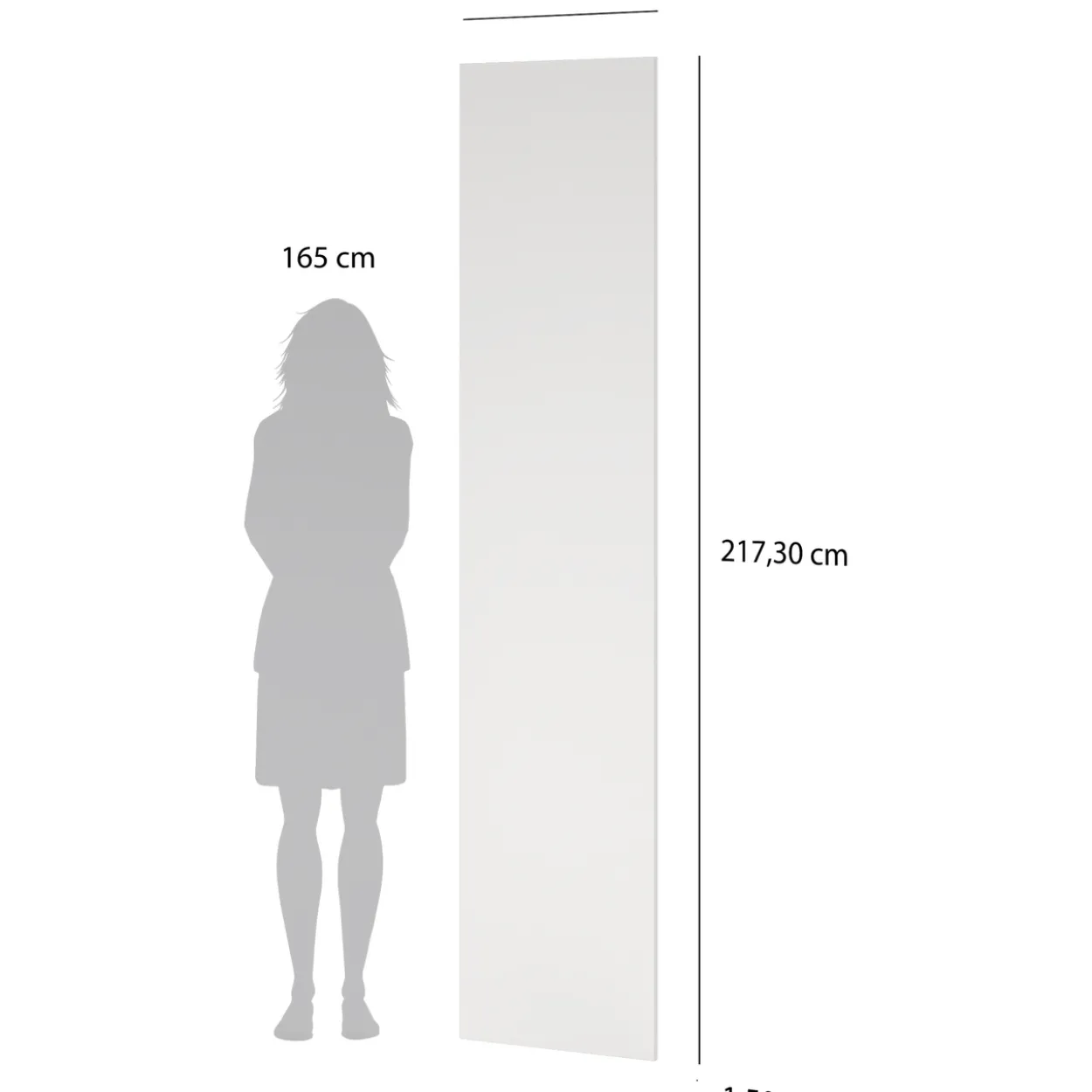 Lind nest dør hvit 50x220