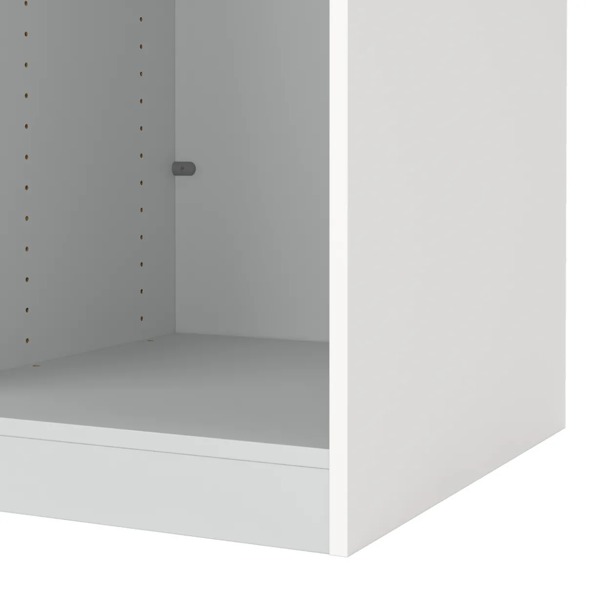 Lind nest garderobeskap 50x220x60cm hvit uten dør