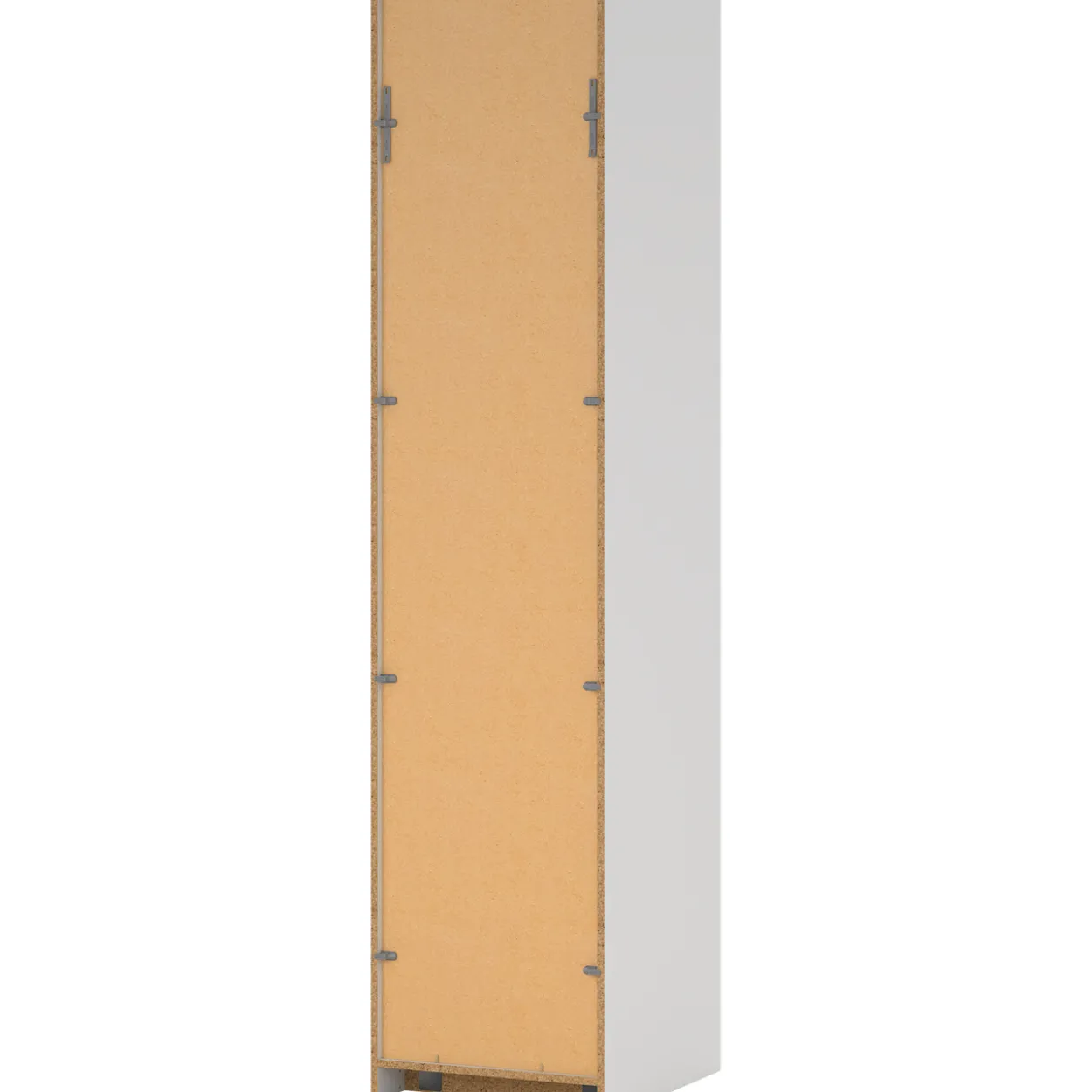Lind nest garderobeskap 50x220x60cm hvit uten dør