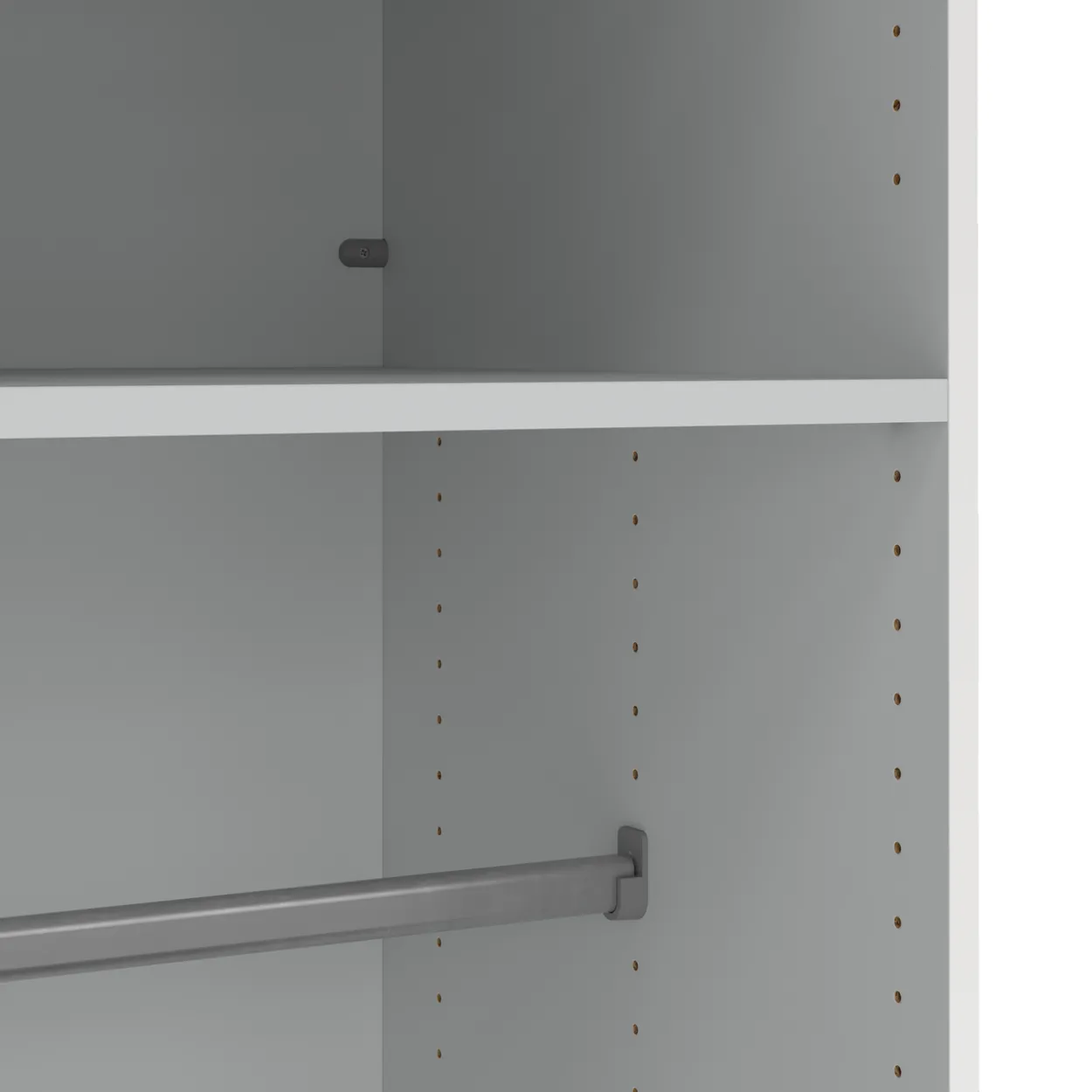 Lind nest garderobeskap 50x220x60cm hvit uten dør