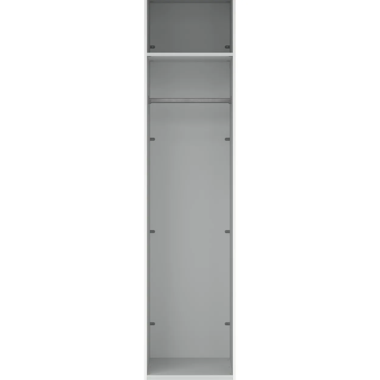Lind nest garderobeskap 50x220x60cm hvit uten dør