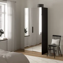 Lind nest garderobeskap 100x220x60cm speil