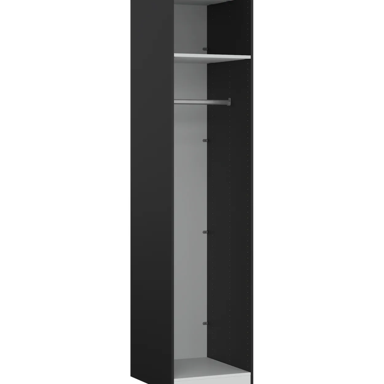 Lind nest garderobeskap 50x220x60cm sort