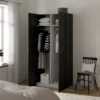 Lind nest garderobeskap 100x220x60cm sort