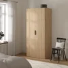 Lind nest garderobeskap 100x220x60cm eik