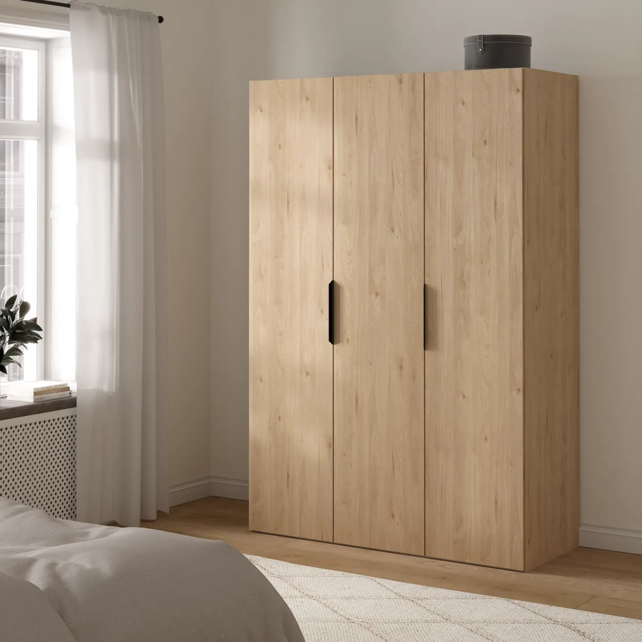 Lind nest garderobeskap 150x220x60cm eik