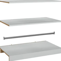 Lind nest skyvedørsgarderobe 200x220x67cm sort med speil