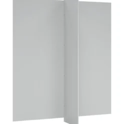 Lind nest skyvedørsgarderobe 200x220x67cm hvit med speil