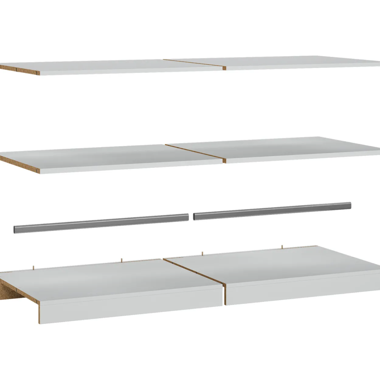 Lind nest skyvedørsgarderobe 250x220x67cm sort med speil