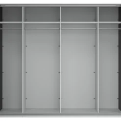 Lind nest skyvedørsgarderobe 250x220x67cm sort med speil