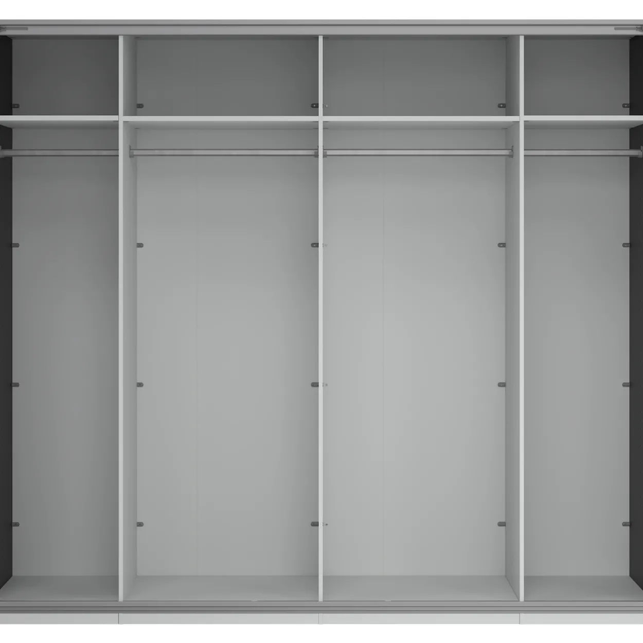 Lind nest skyvedørsgarderobe 250x220x67cm sort med speil