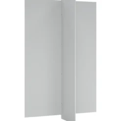 Lind nest skyvedørsgarderobe 250x220x67cm sort med speil