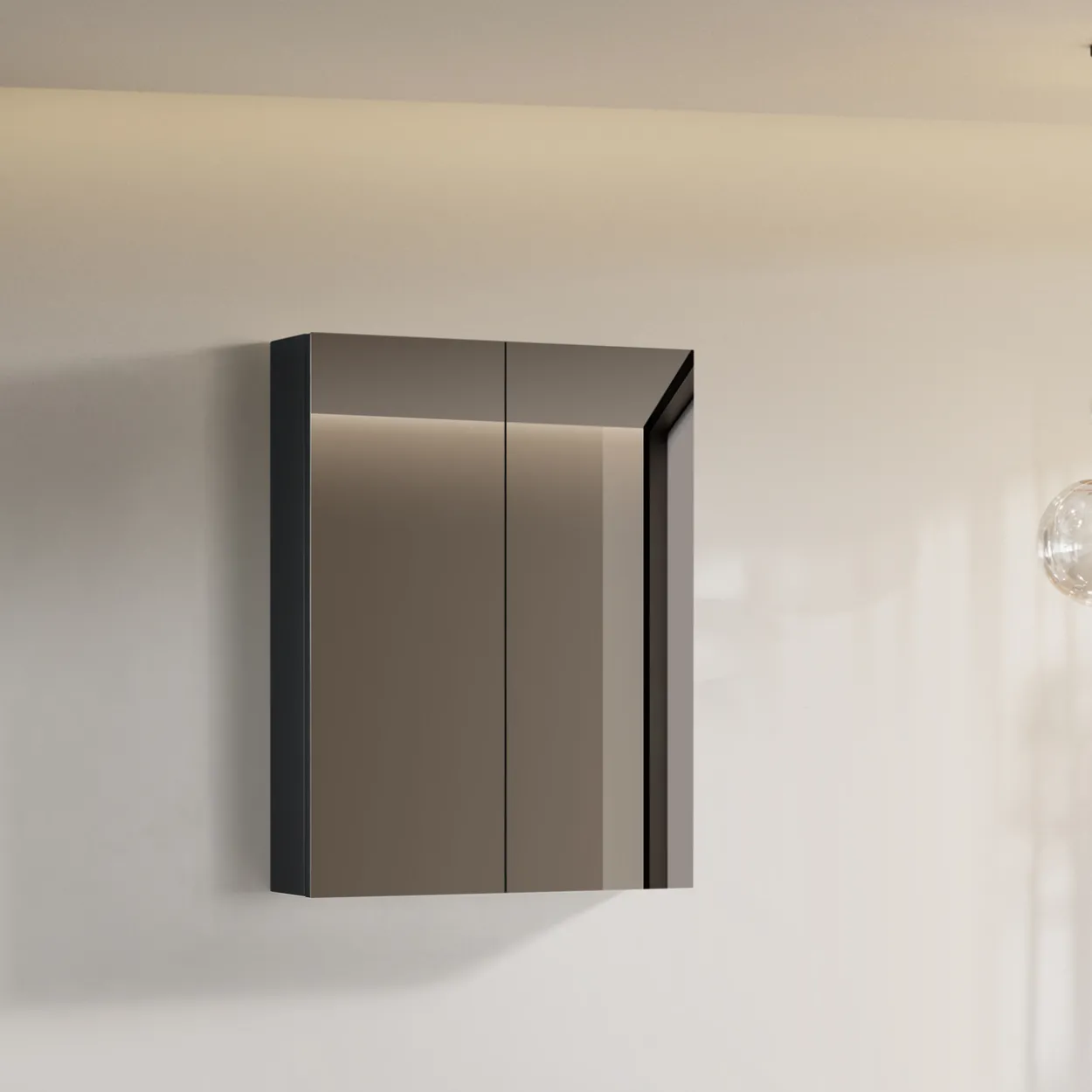 Lind select speilskap 60 matt sort