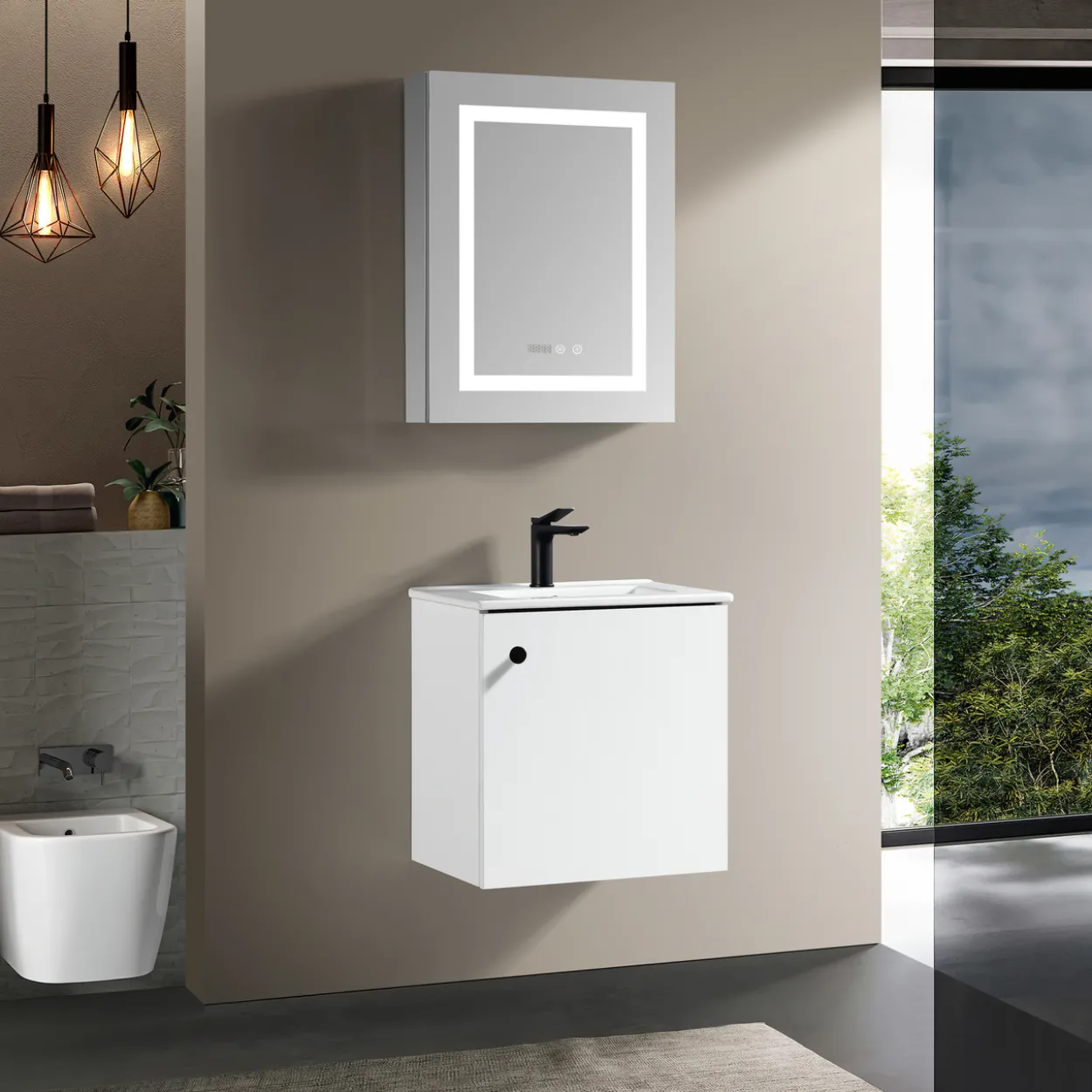 Lind square 50 baderomsmøbel hvit