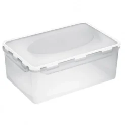 Lufttett boks transparent 5 l hvit